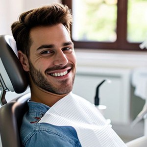 Concerned woman touching her face, worried about dental implant failure