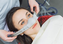 Woman getting nitrous oxide