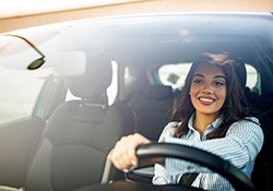 Woman driving