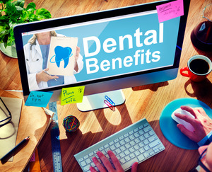 The words “Dental Benefits” on a computer monitor